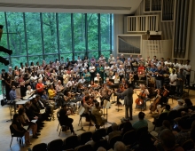Lang Center Orchestra playing 